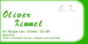 oliver kimmel business card